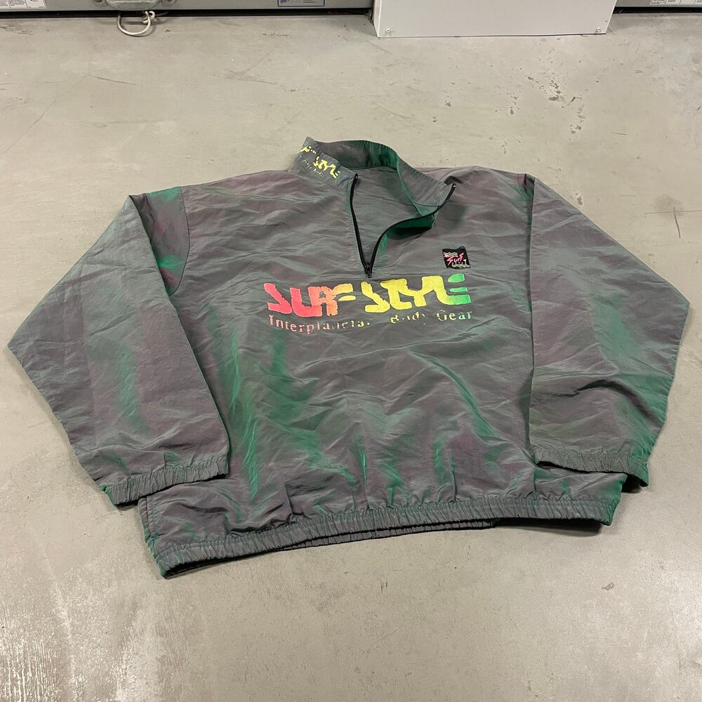 vintage 90s surf style windbreaker jacket